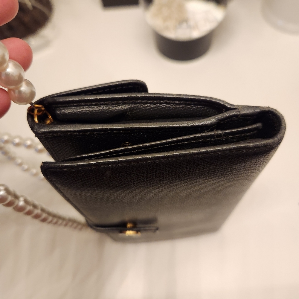 ‼️SOLD‼️. CHANEL Sevruga Leather French Purse / WOC - Picture 3 of 16